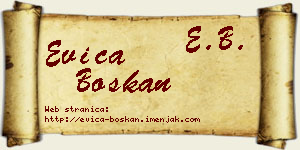 Evica Boškan vizit kartica